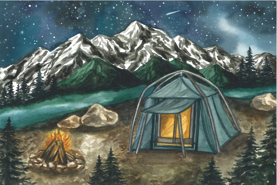 Camping in Pacific Northwest National Park Puzzle Gift