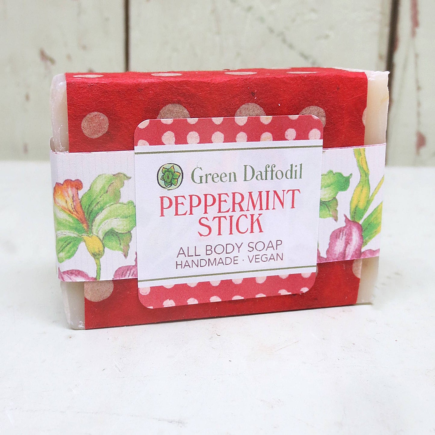 Peppermint Stick Soap & Washcloth Gift Set - Christmas