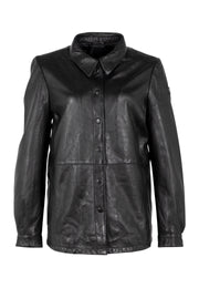 OFILIA RF LEATHER JACKET BLACK