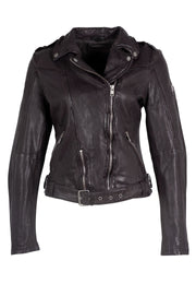 WILD 2 LEATHER JACKET DARK PURPLE