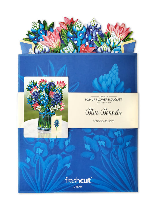 BLUE BONNETS POP-UP FLOWER BOUQUET