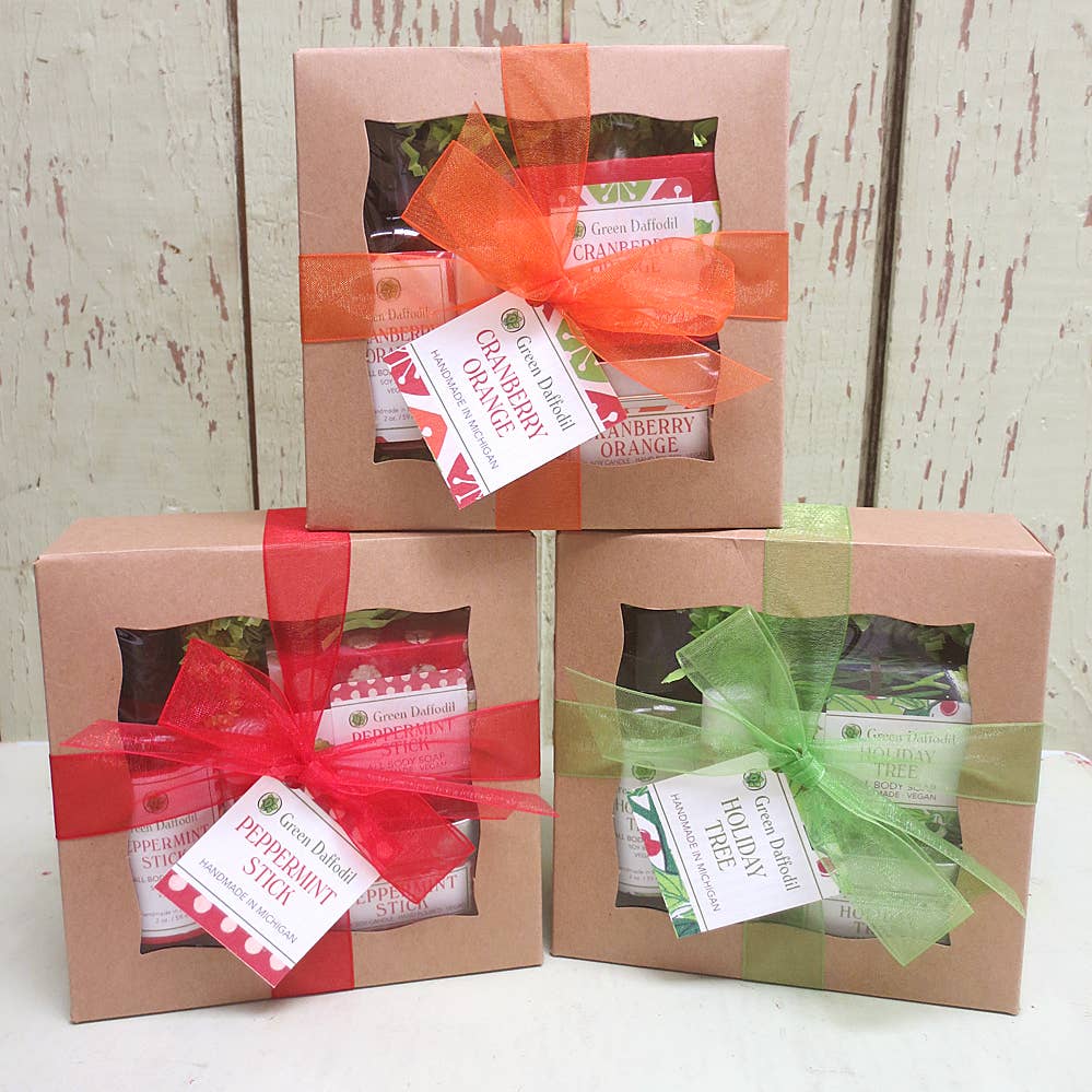 Peppermint Stick Boxed Gift  Set - Holiday Christmas