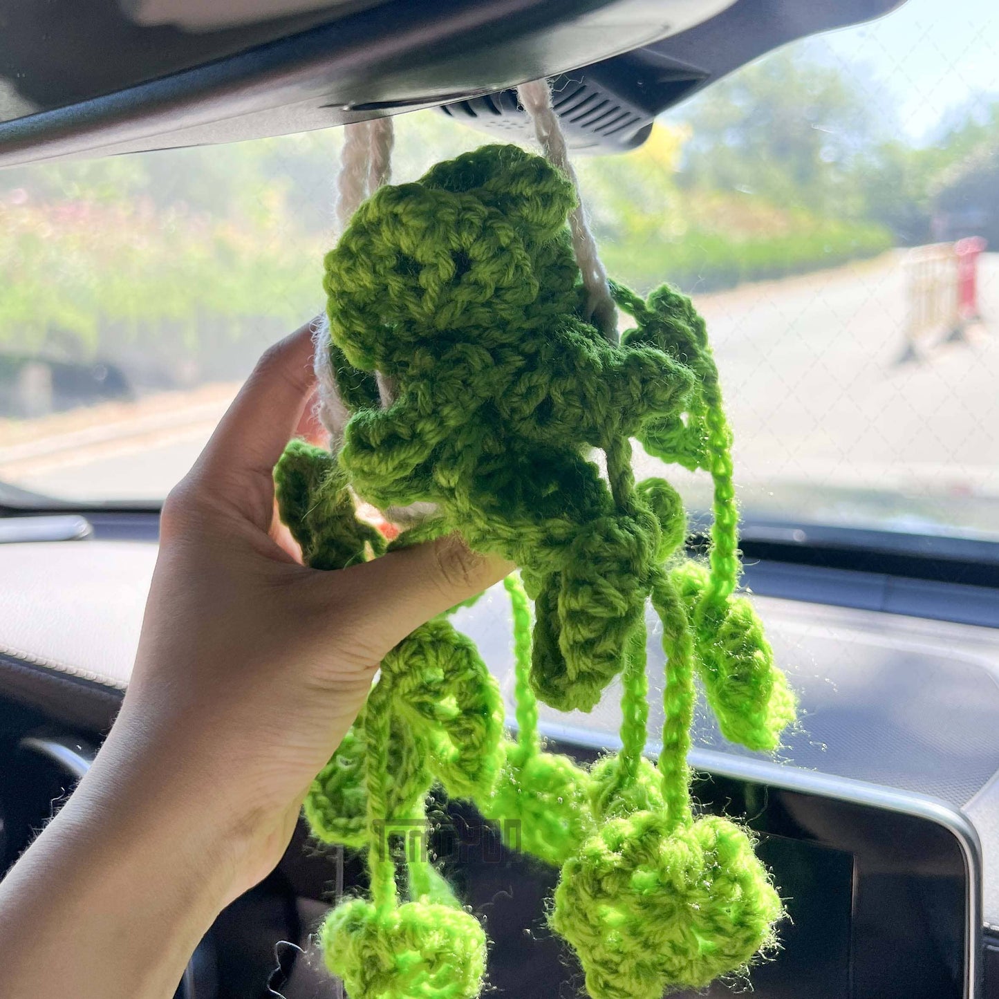 Crochet Car Hanging Plant Basket, Plant Lover Decor Gift