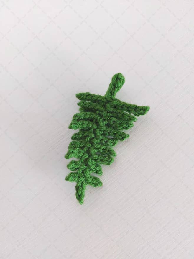 Crochet Fern Plant Car Mirror Hanging Ornament, House Decor: Light Green