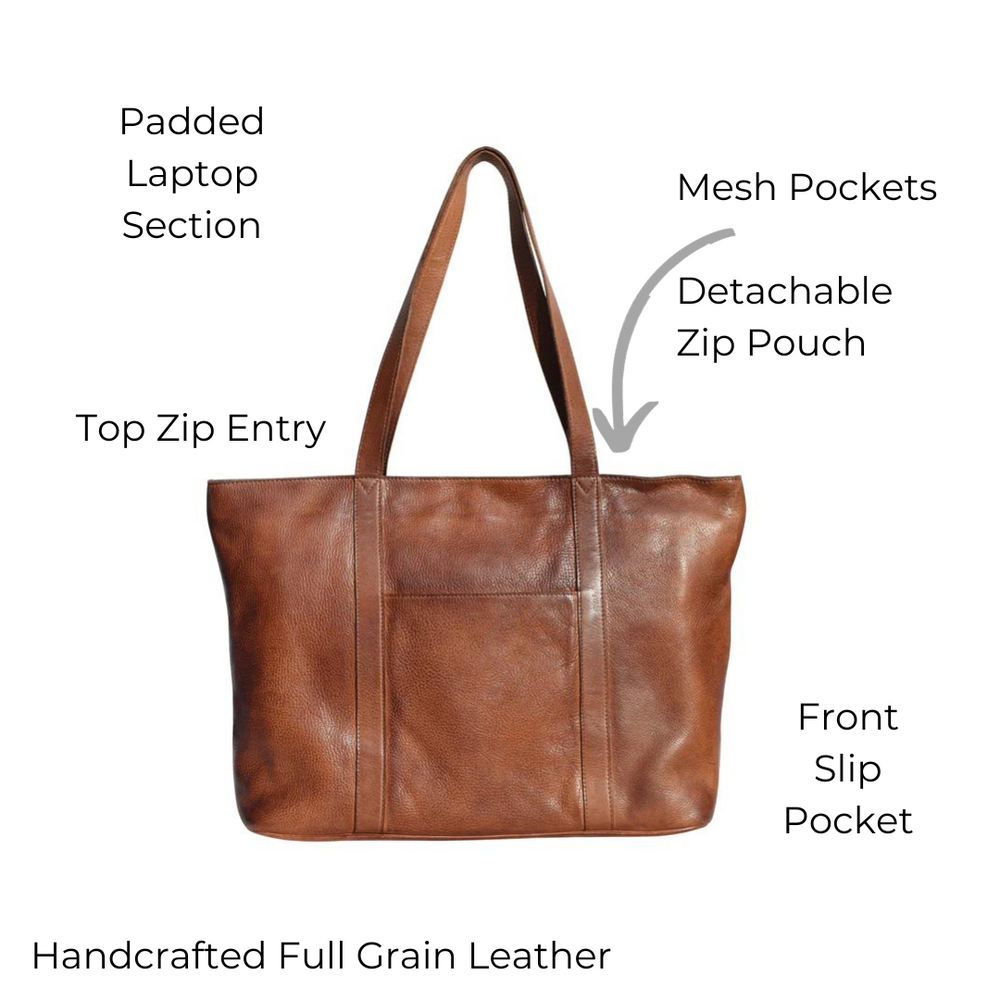 CHESTER LEATHER TOTE/CROSSBODY