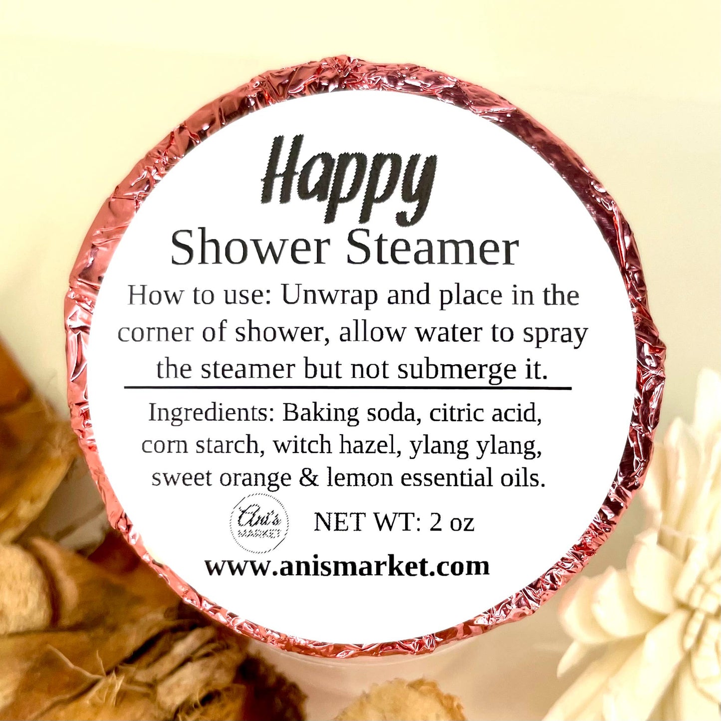 Natural Essential Oil Shower Steamers/Bombs Handmade - Happy