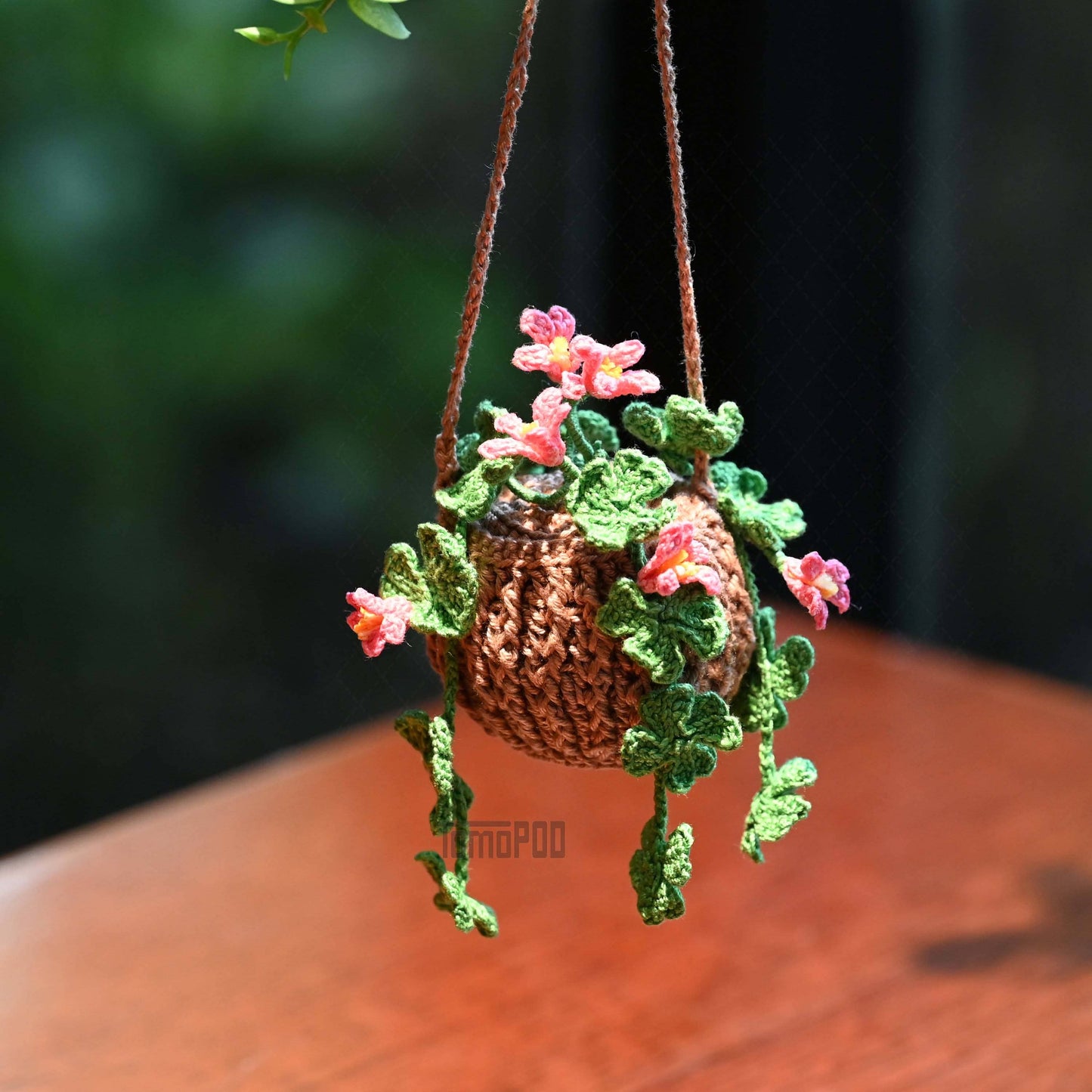 Crochet Succulent Car Plant Hanging, Women Houseplant Decor: Green