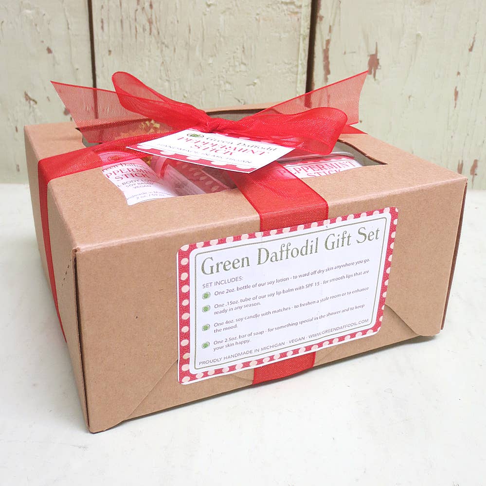 Peppermint Stick Boxed Gift  Set - Holiday Christmas