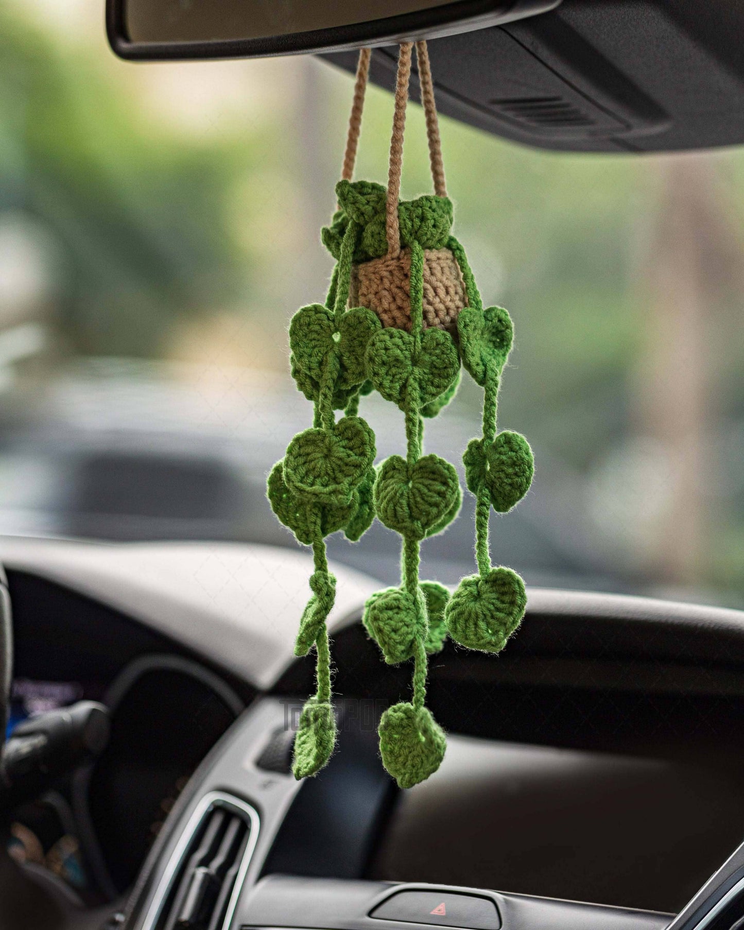 Crochet Car Plant Hanging Accessories, Car Interior Decor