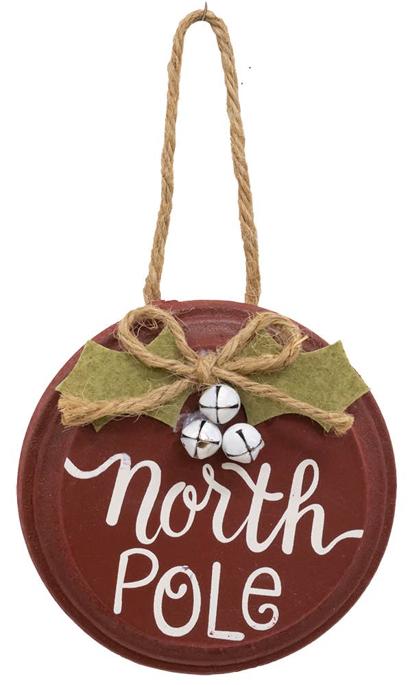 North Pole Jingle Bell Chrismas Ornament