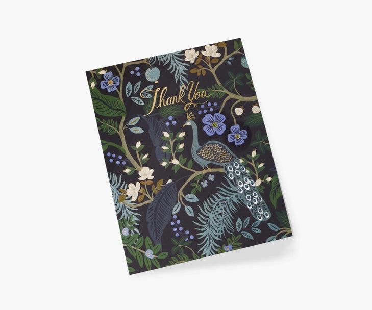 PEACOCK, THANK YOU CARDS BOXED SET OF 8