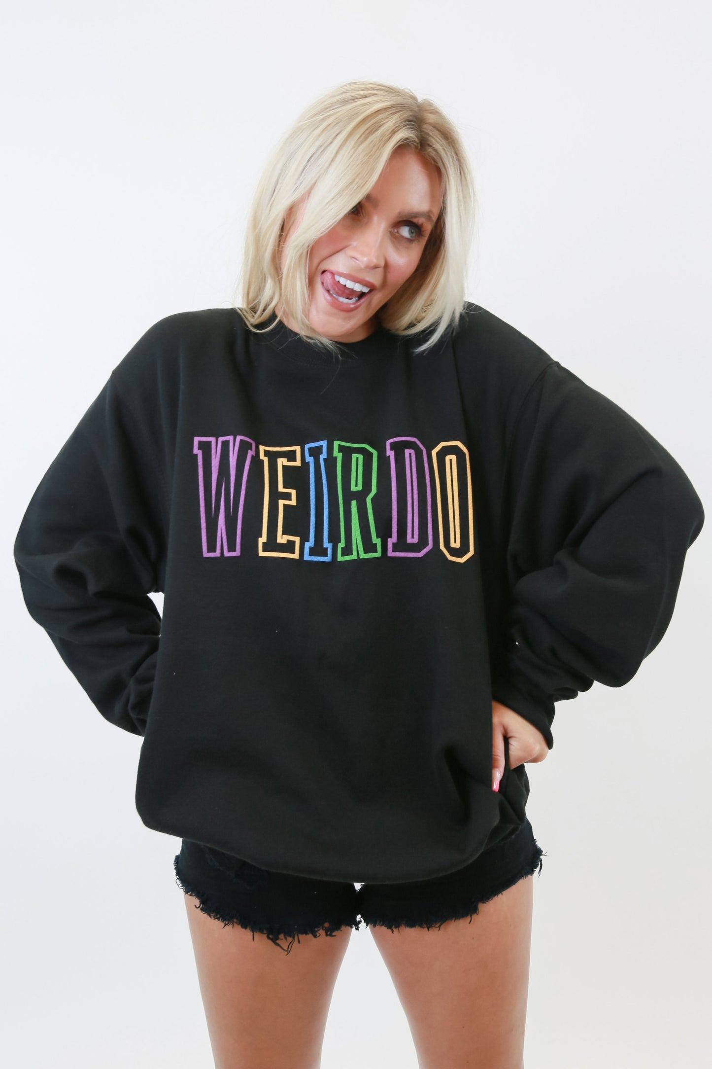 Weirdo Colorful Puff Print Oversized Sweatshirt
