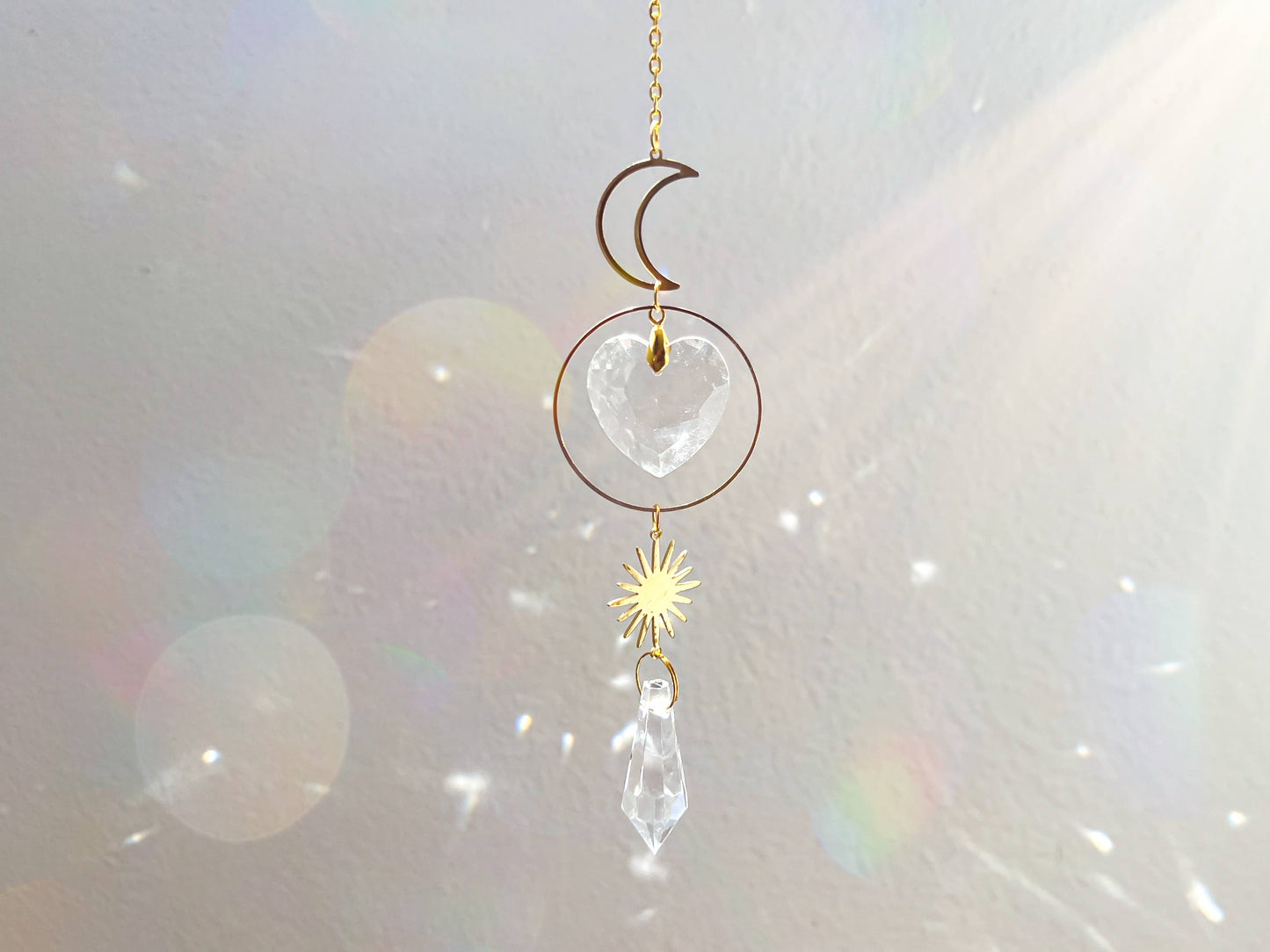 Moon Crystal Suncatcher Rainbow Prism