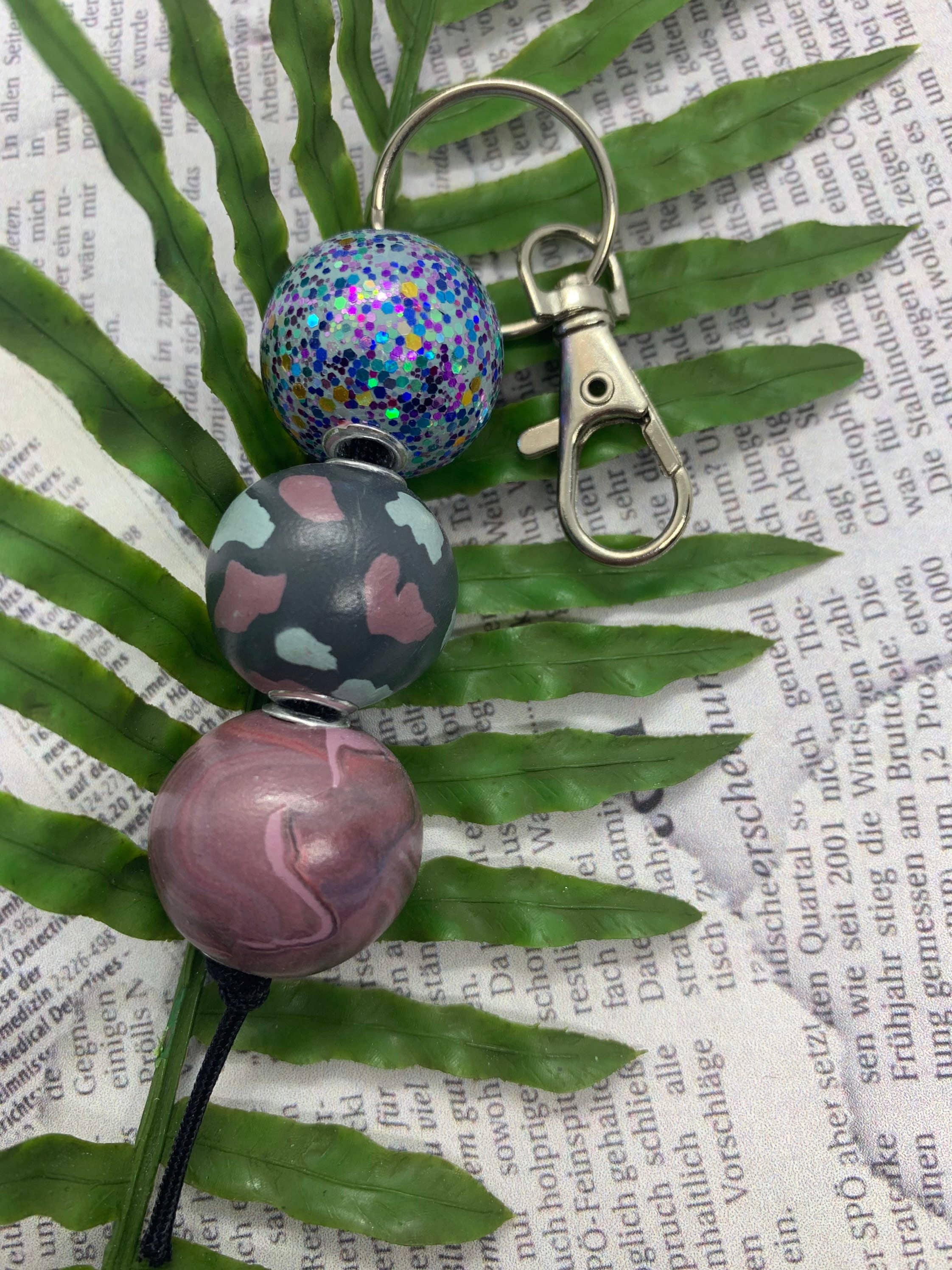 34. Georgia P Designs ~ Flower design Unique handmade polymer clay key ring  or bag charms £5.00 each | The Crafty Network
