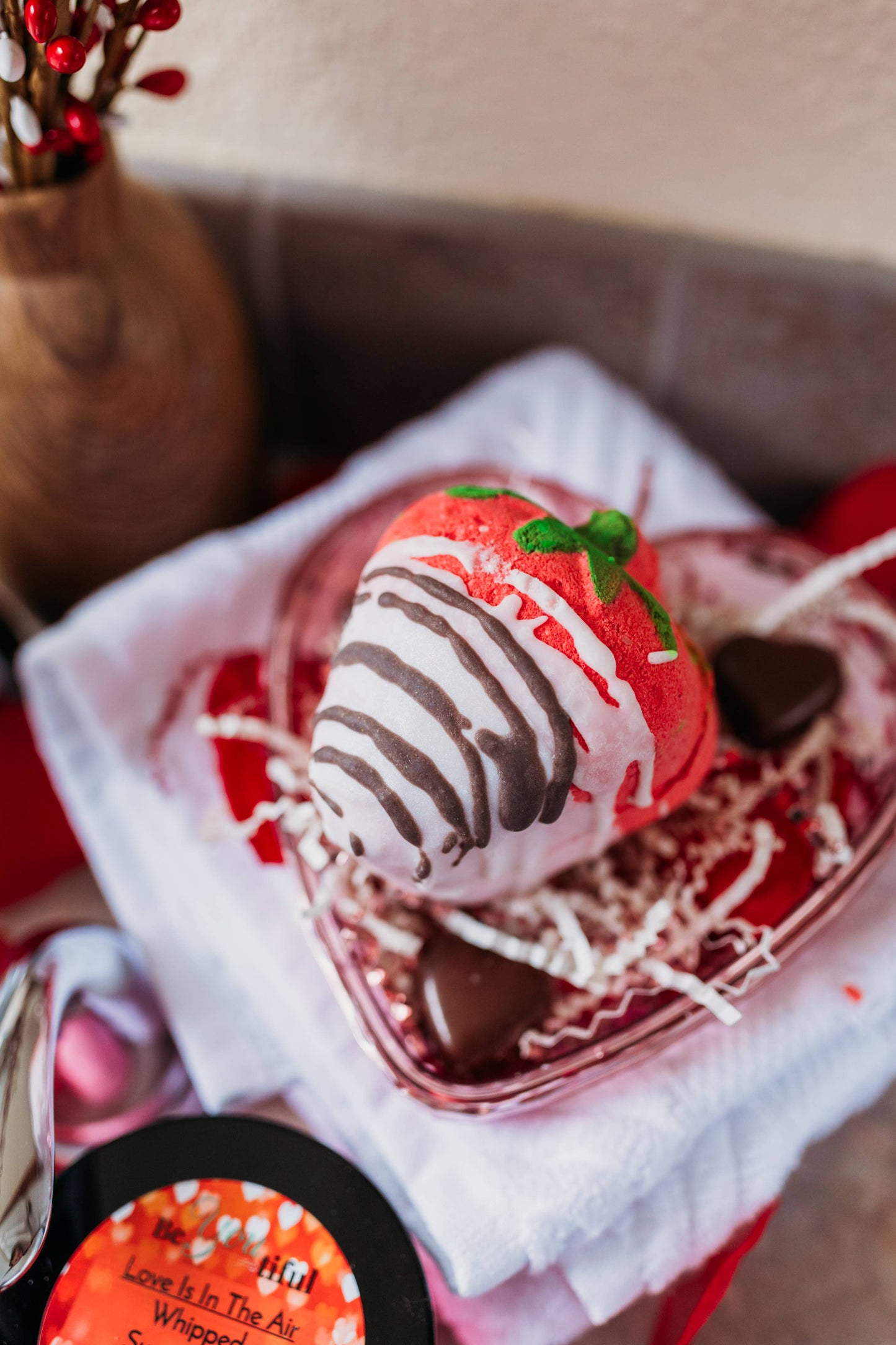 Chocolate Covered Strawberry Bath Bomb