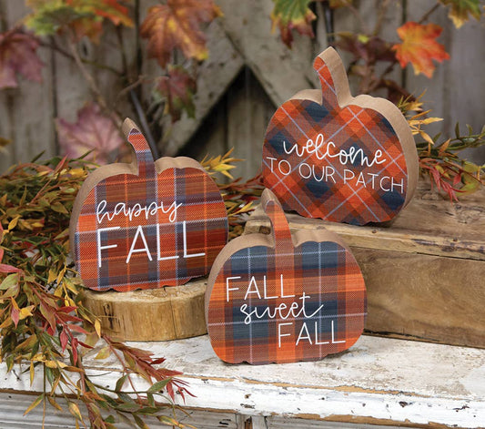 Fall Sweet Fall Plaid Pumpkin