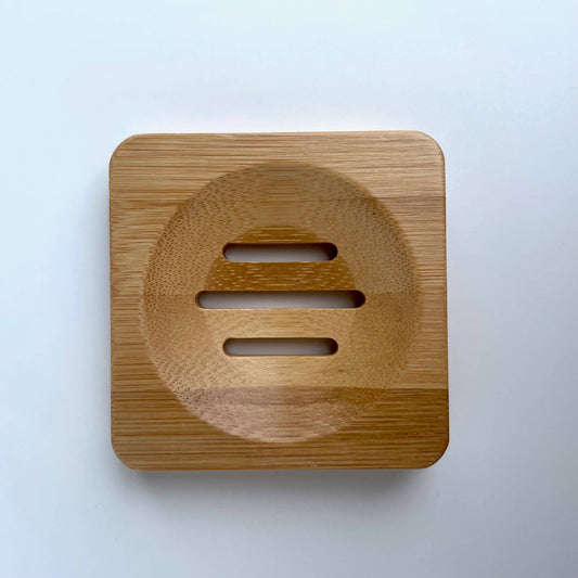 Bamboo Tray for Soap, Shower Steamers & More: Square