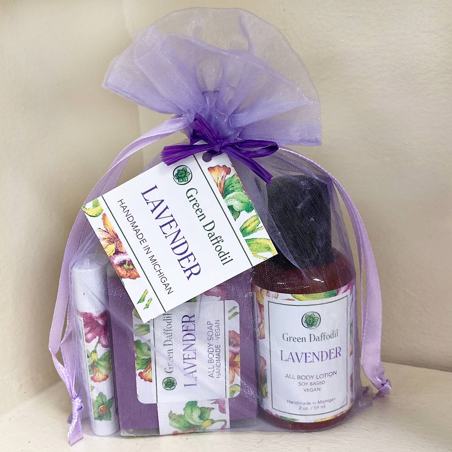 Lavender Organdy Quartet Gift Set - Essential Oil