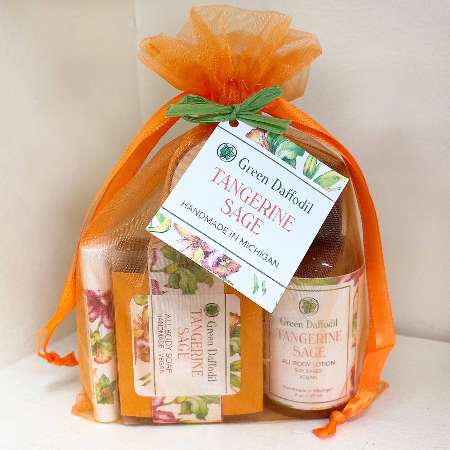 Organdy Bath & Body Quartet Gift Set: Tangerine Sage